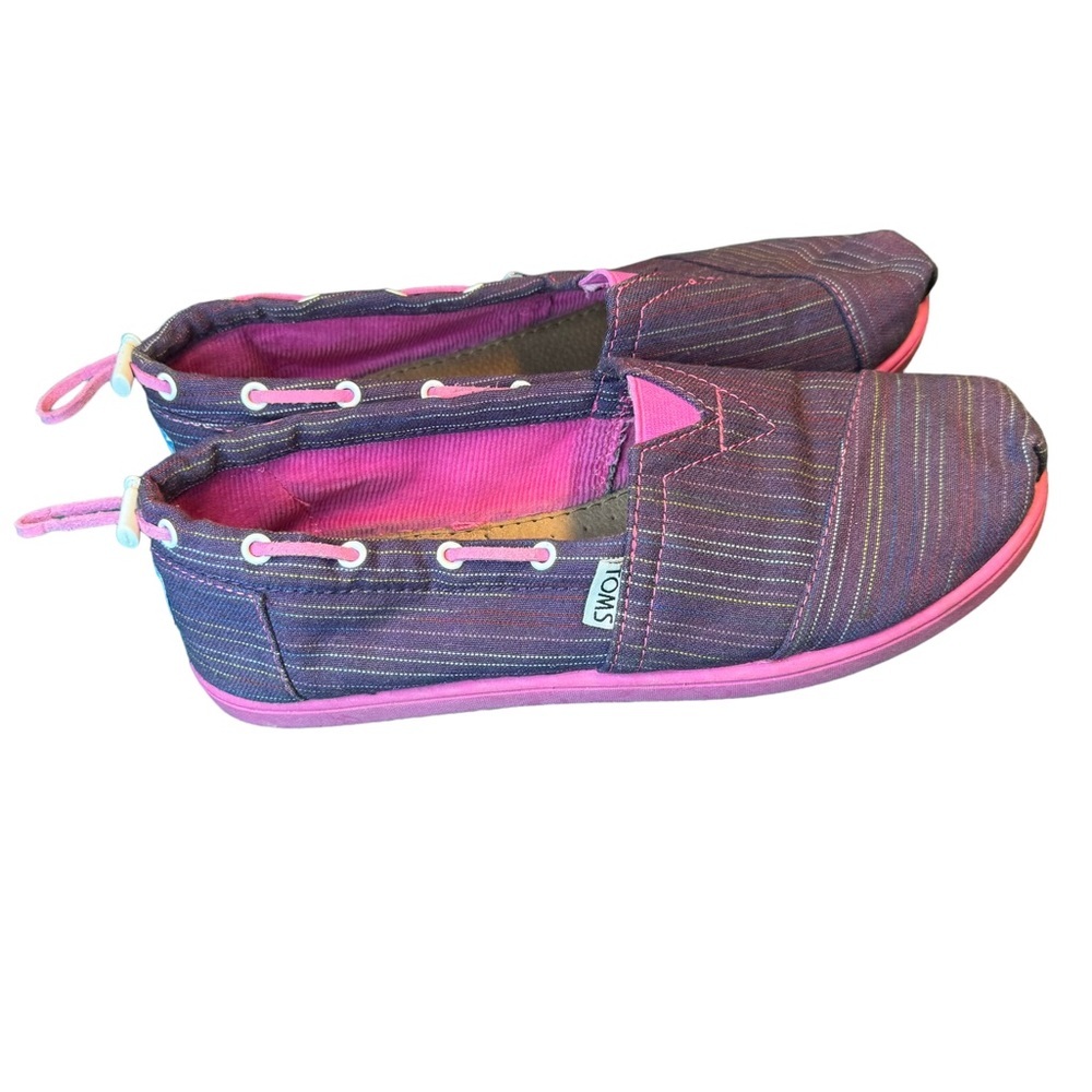 TOMS‎ | Girls Youth Bimini Alpargata Purple Slip On Shoe | Size 6Y | Super Cute!